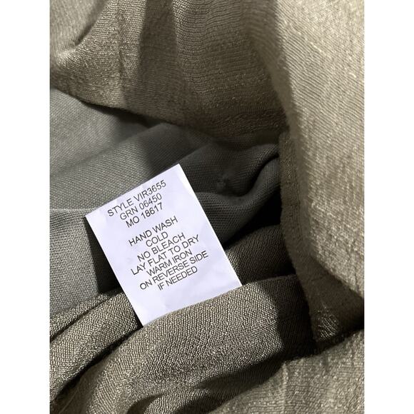 Fig & Flower Olive Embroidered Hi-Low Lined Boho Dress S - Picture 14 of 16